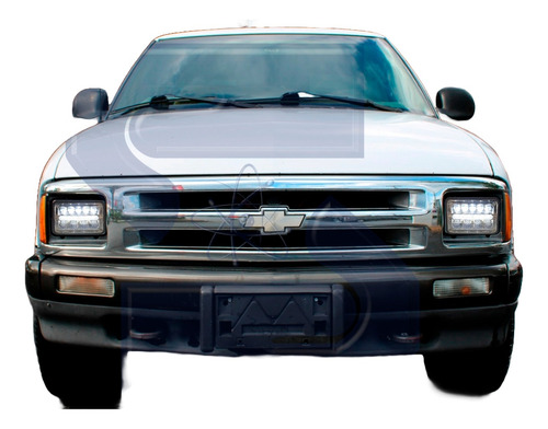 Faros Chevrolet S10 Blazer Con Linea Led Cromo 46