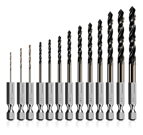 . . .. Brocas Métricas De Cobalto Con Vástago Hexagonal,