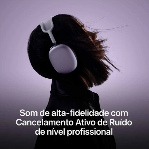 Fones Apple Airpods Max Bluetooth Com Case Azul Azul-céu