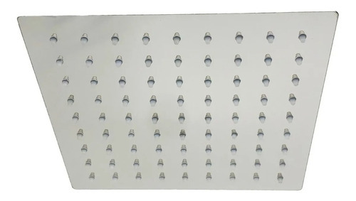 Regadera Cuadrada Baño Tipo Lluvia 4 Pulgadas Sin Brazo Color Plateado