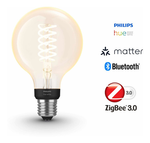 Imagen 3 de 6 de Philips Hue Vintage Filamento Globo G93 7w Bluetooth