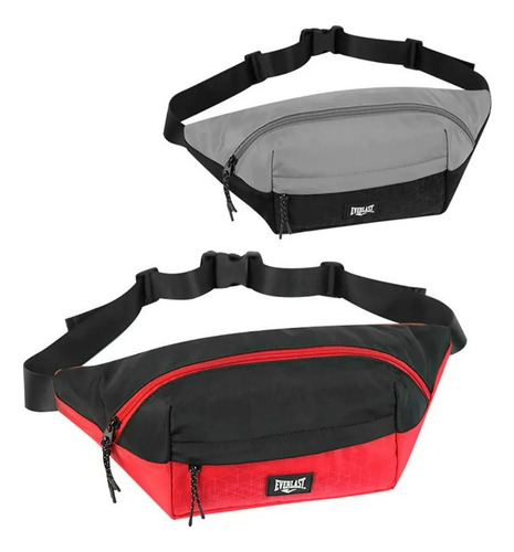 Riñonera Everlast Color: Gris - Medida: 36x14x8 Gris Liso