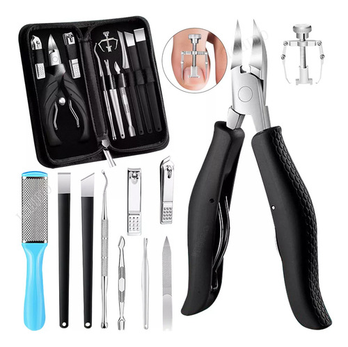 SIMUKY 13 Piezas Pedicure Set De Manicure Profesional Cortar Uñas Encarnadas