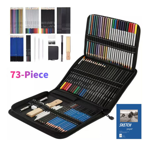 73 Piezas Profesional Lápices De Dibujo Y Dibujo Setbt