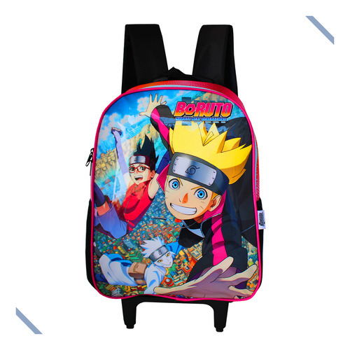 Mochila Boruto De Rodinhas Naruto Next Generations Rosa