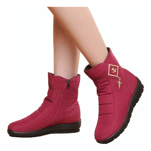 X Botas De Mujer Nieve De Tubo Medio De Invierno Impermeable