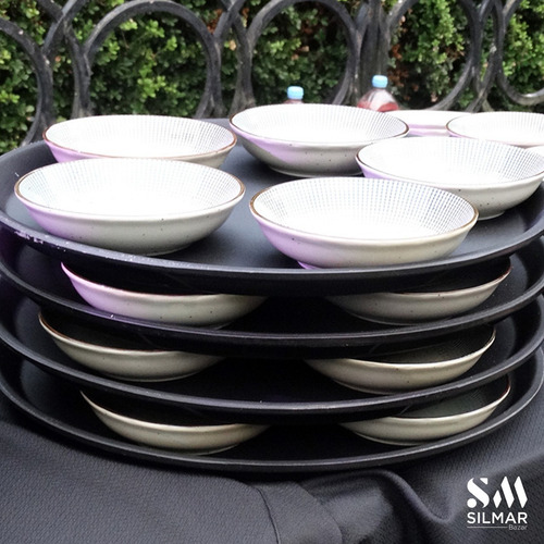 Imagen 5 de 9 de Pizzera Bandeja Mozo Antideslizante Reforzada 40 Cm Silmar