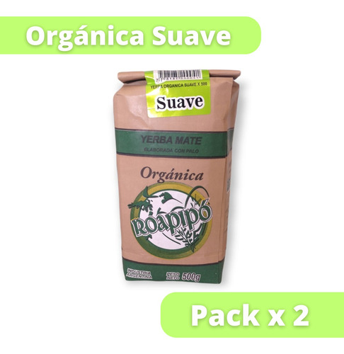 2 Yerba Mate Roapipó Suave X 500g Caba 1kg