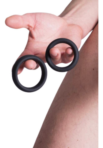 Anillo Pene Silicon 2pz Cock Ring Colt Set Prolonga Erección Color Negro
