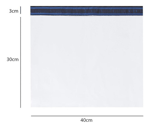 Envelope Plástico Segurança Branco 40x30 Coex - 1000 Un