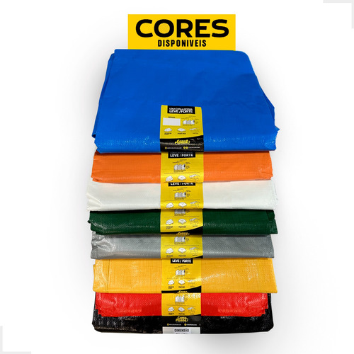 Lona Leve Azul Encerado 300 Micras 13x50 Com Ilhós