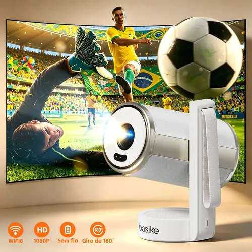 Projetor Portátil Basike Ba-TY216 Full HD com Wi-Fi e Bluetooth