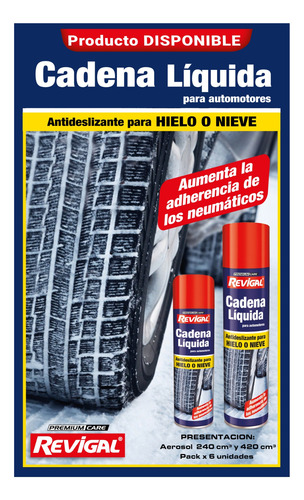 Cadena Liquida Nieve Hielo Antideslizante 420cc Auto Pick Up