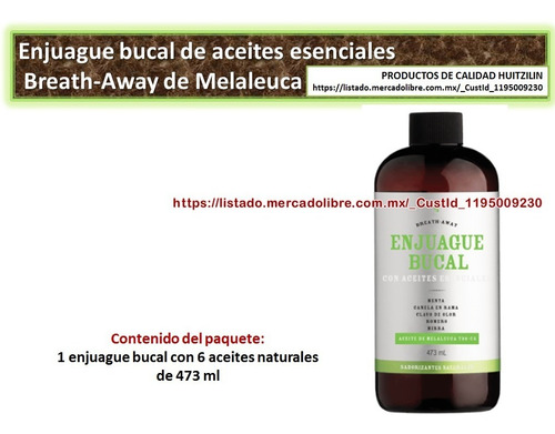 Enjuague Bucal Con Aceites Esenciales Breath-away Melaleuca
