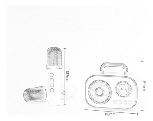 Karaoke Machine Cartoon Home Ktv Portátil Para Niños Y