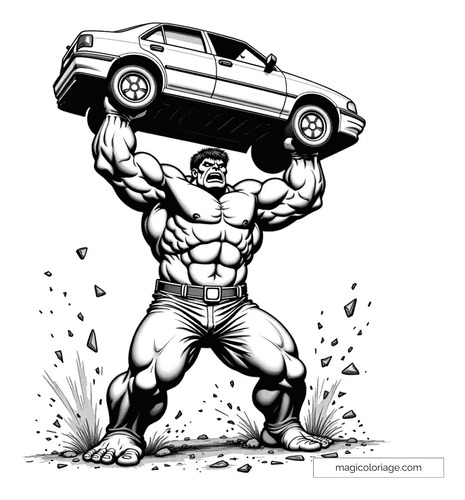 Hulk Pintar Colorear