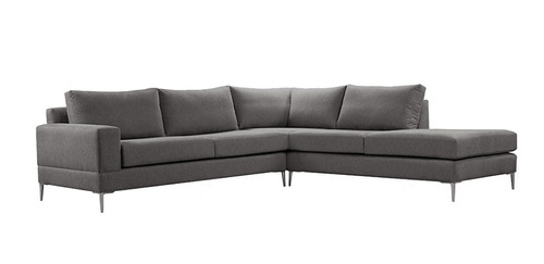 Sofá Escuadra Derecho Kama Gris Obscuro Këssa Muebles