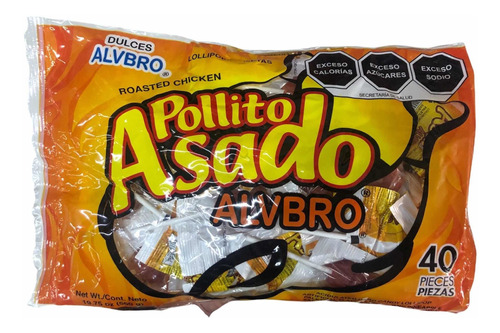 Paleta De Pollo Rostizado Asado Alvbro 40 Pzas