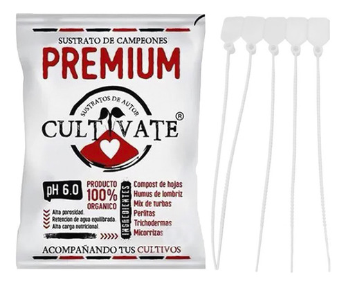 Sustrato Cultivate Premium 80lt Con 5 Señaladores De Regalo