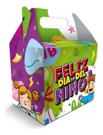 Caja Cotillón Infantil.motivo Día Del Niño.pack 12 Unds