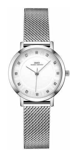 Reloj Mujer Laimai Aaa Cuarzo Pulso Plateado En Acero