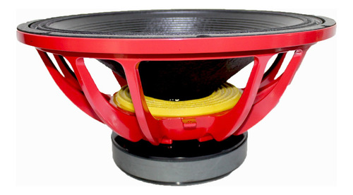 Bocina Dx18lf1200-re De 18puLG 1200w Rms Bobina 4 PuLG Color Rojo