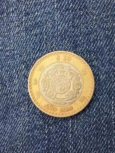 Moneda De 10 Pesos Del Año 2000