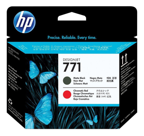 Cabezal de impresión HP 771a negro y rojo mate Pluk Ce017