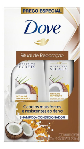 Kit Dove Ritual De Reparação Shampoo 350ml + Condiciona 175m