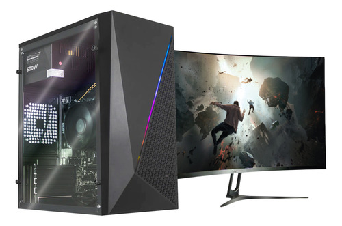 Pc Gamer + Monitor 23 Ryzen 5 5600gt 32gb Ram 1tb Ssd C/wifi