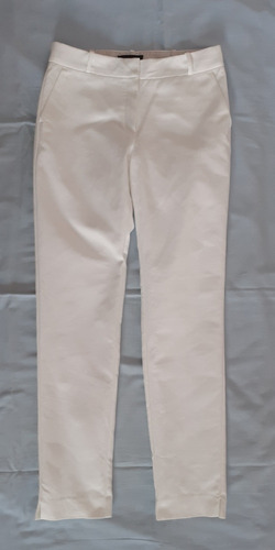 Pantalón Mango Importado Elastizado Blanco Talle S Mujer 