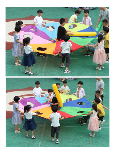 Juego De Paracaídas Con Topo For Niños, Juguete Inflable De