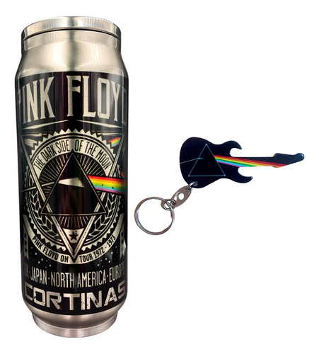 Termo Y Llavero Destapador Pink Floyd Rock Acero Inoxidable