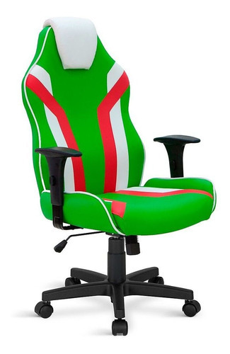 Cadeira Gamer Obeso Plus Size Giratória Relax Cor Verde