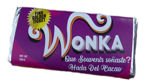 20 Chocolate Wonka Personalizado Souvenir Cumpleaños Regalo 