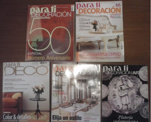 Lote 5 Revistas Para Ti Decoracion Muebles Baños Cocinas