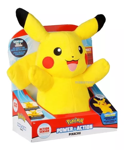 Peluche Pikachu Pokemon Plush Sonido Luz Original 30 Cm
