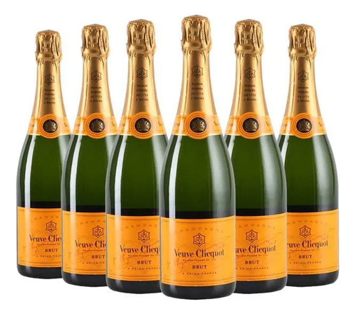 Champagne Veuve Clicquot Brut 6 Garrafas 750mlVeuve Clicquot Veuve Clicquot adega Veuve Clicquot 750 ml