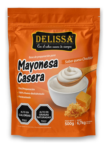 Mayonesa Casera En Polvo 500g. Sabor Cheddar. Agronewen