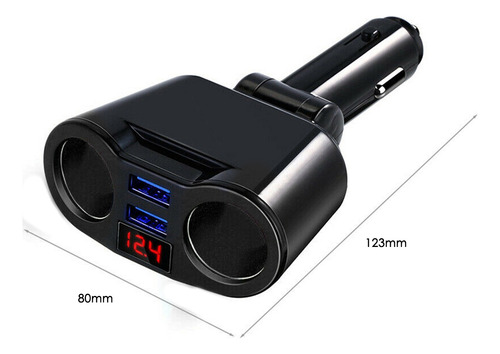 Cargador Doble Usb De 2 Vías Para Encendedor De Coche