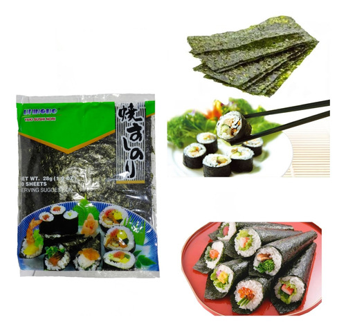 Set De Makis Picante Tradicional 5pza Alga Nori Arroz Wasabi