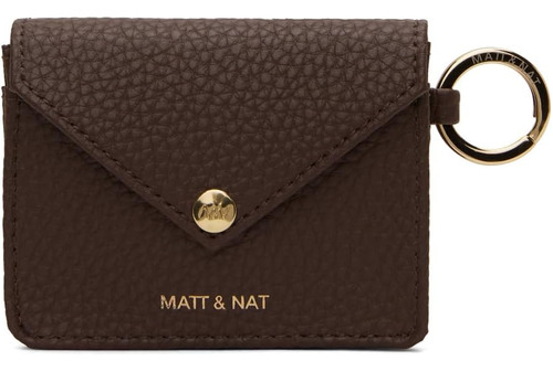 Matt & Nat Vegan Handbags, Ozma Wallet, Chocolate (marrón) -