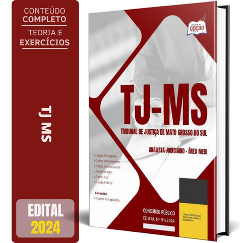 Apostila Concurso Tj Ms 2024 - Analista Judiciário Área Meio