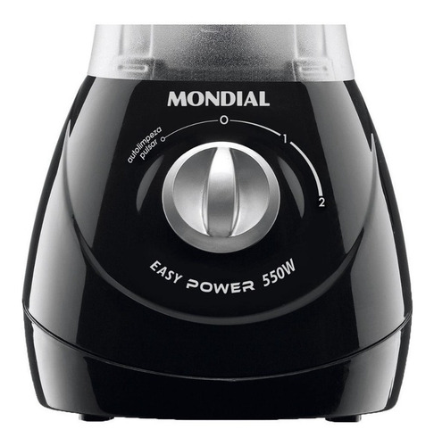 Imagem 5 de 6 de Liquidificador Mondial Easy Power L-550 1.5 L preto com jarra de polipropileno 127V