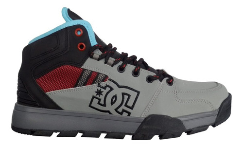 Botitas Dc Shoes Modelo Versatile Hi Gris Rojo Exclusiva