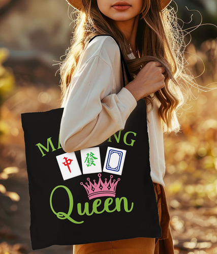 Bolsa De Mano Con Diseño De Azulejos De Mahjong Para Mujer