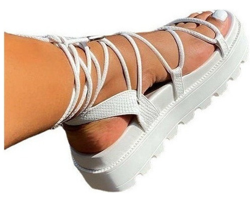 Calzado Sexy Para Mujer De Verano Con Cordones Y Tobillo