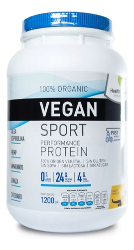 Proteina Vegana Premium - 1,200 G Sabor Vainilla