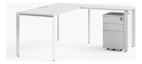 Lateral Para Escritorio Space 50x90 Blanco