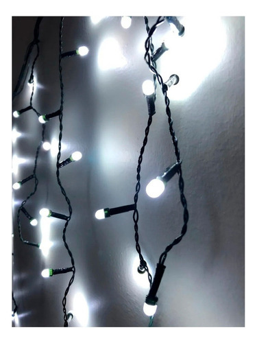 Serie Navideña Cascada Led Blac Frio Cv 300 Leds 6m Cas300v8